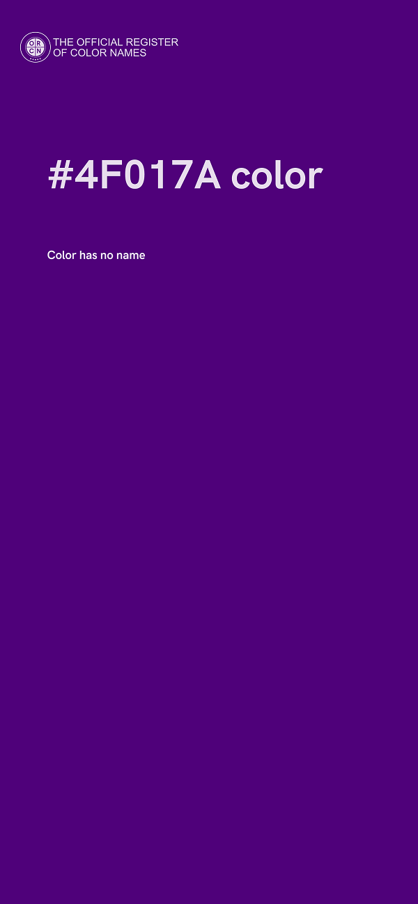 #4F017A color image