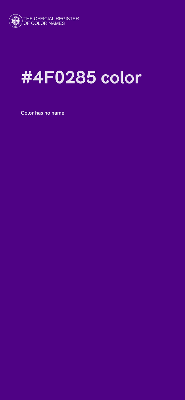 #4F0285 color image