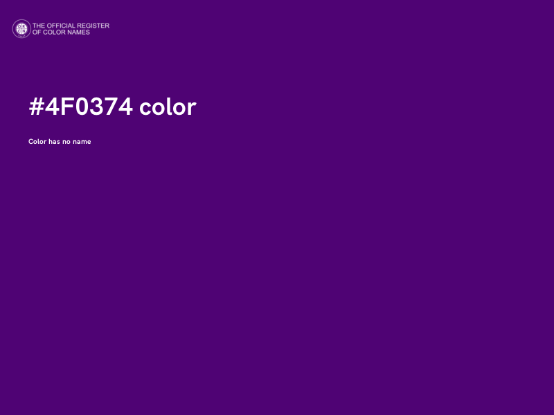 #4F0374 color image