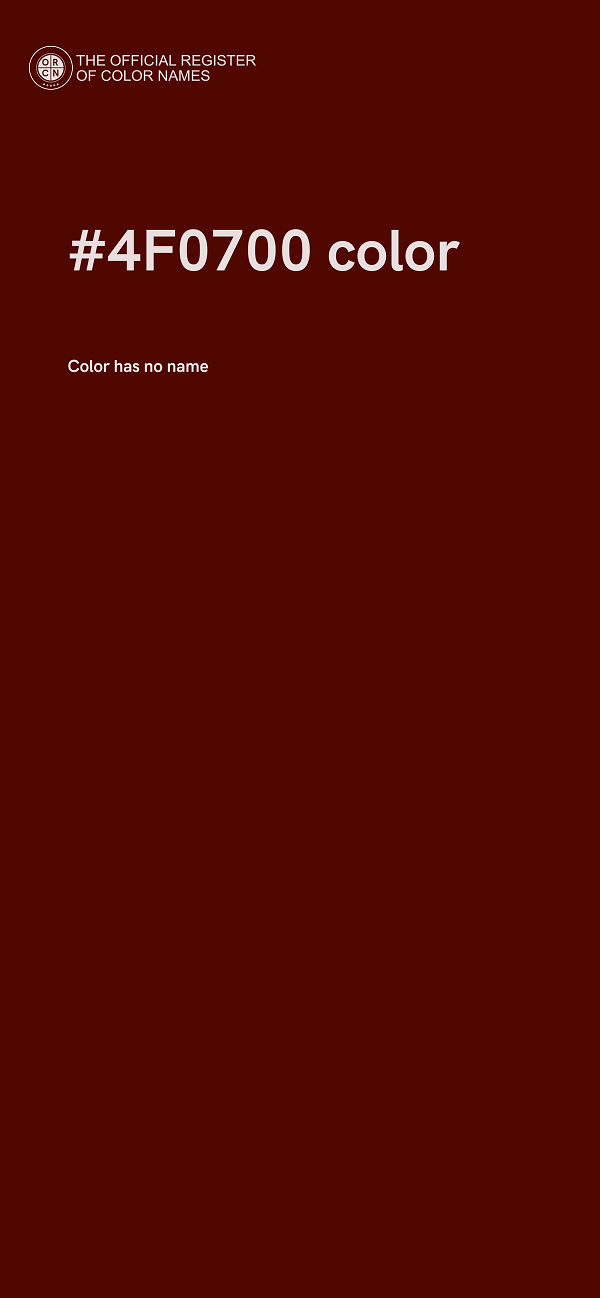 #4F0700 color image