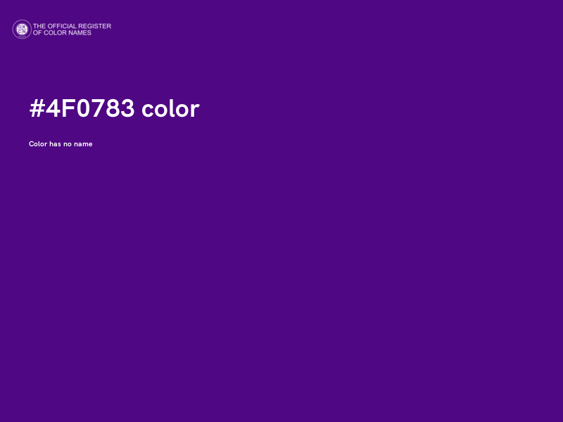 #4F0783 color image