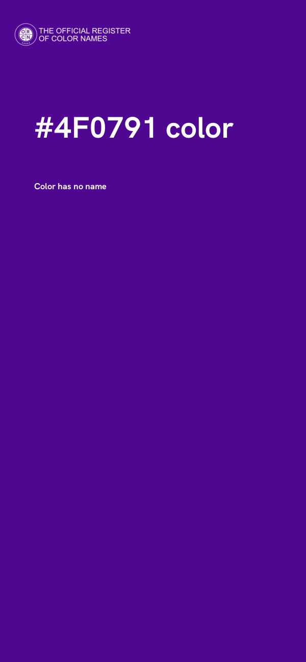 #4F0791 color image