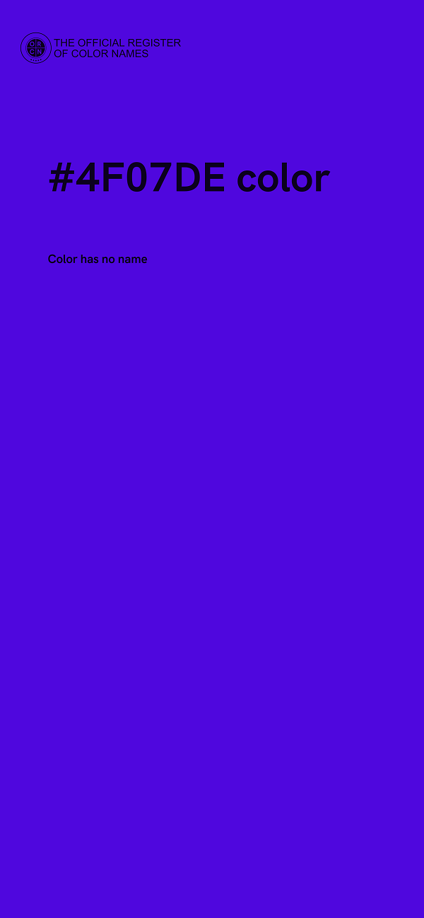 #4F07DE color image