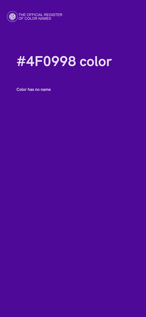 #4F0998 color image