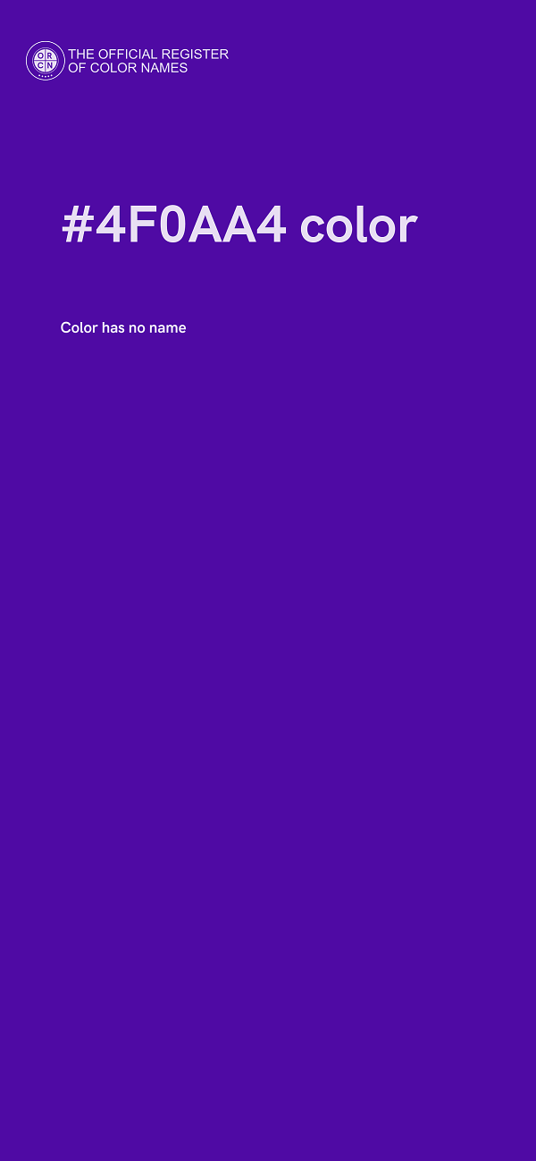 #4F0AA4 color image