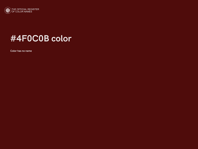 #4F0C0B color image