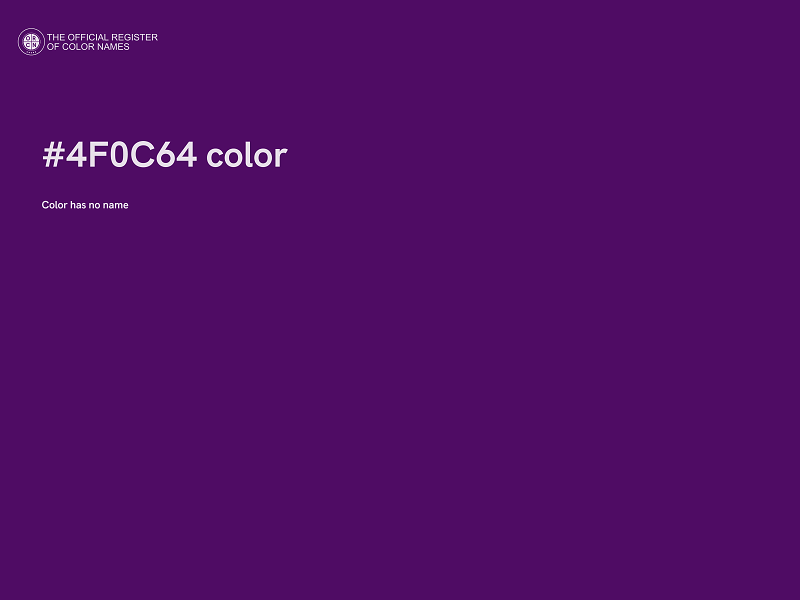 #4F0C64 color image