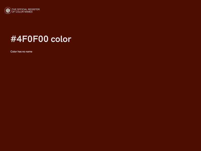 #4F0F00 color image