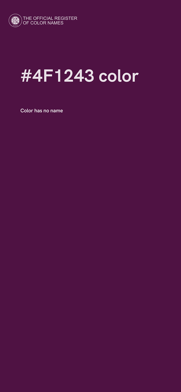 #4F1243 color image