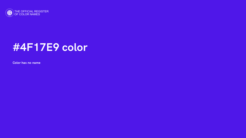 #4F17E9 color image