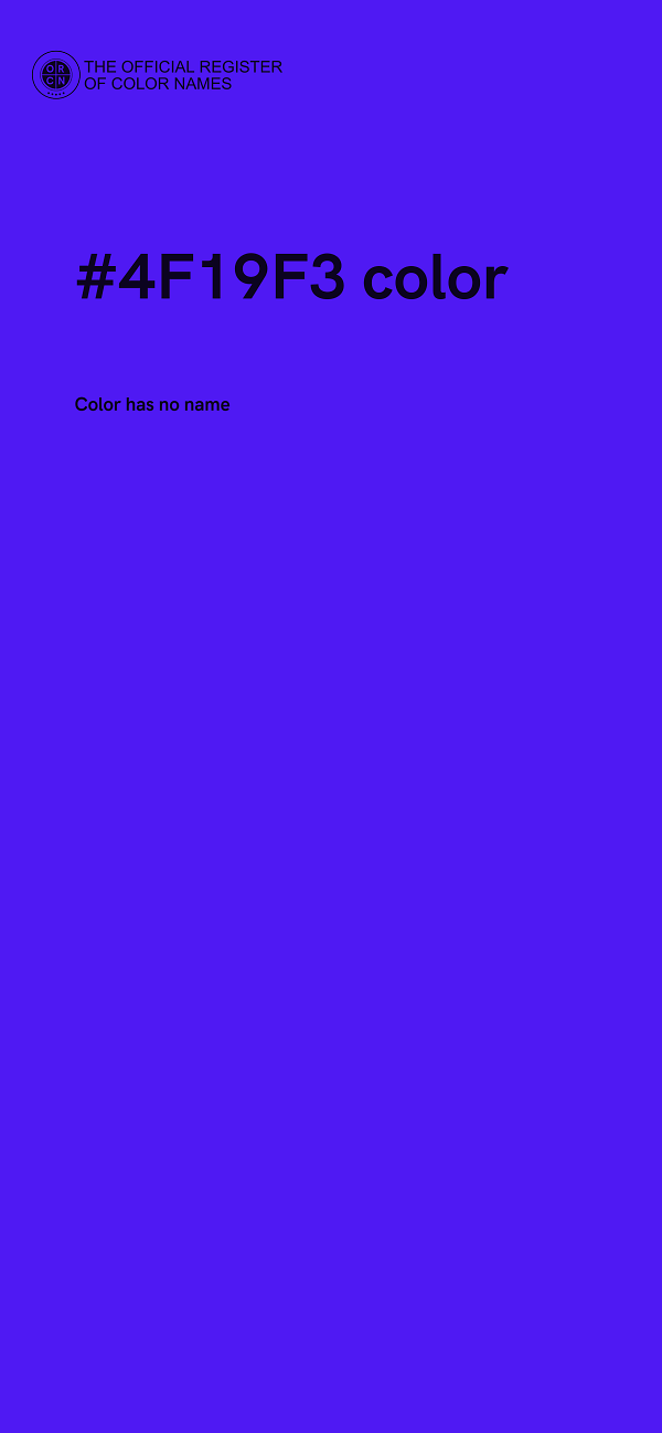 #4F19F3 color image