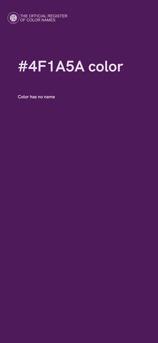 #4F1A5A color image