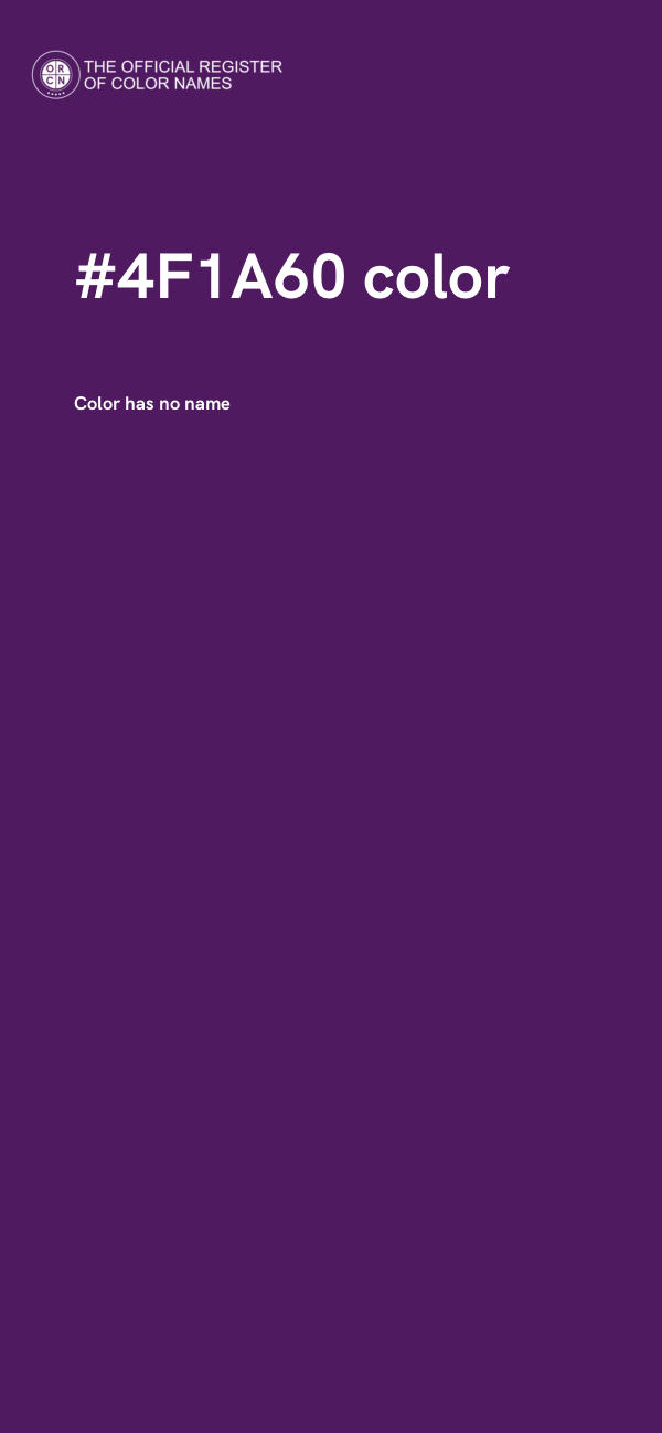 #4F1A60 color image