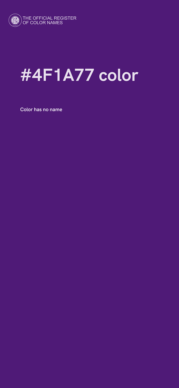 #4F1A77 color image