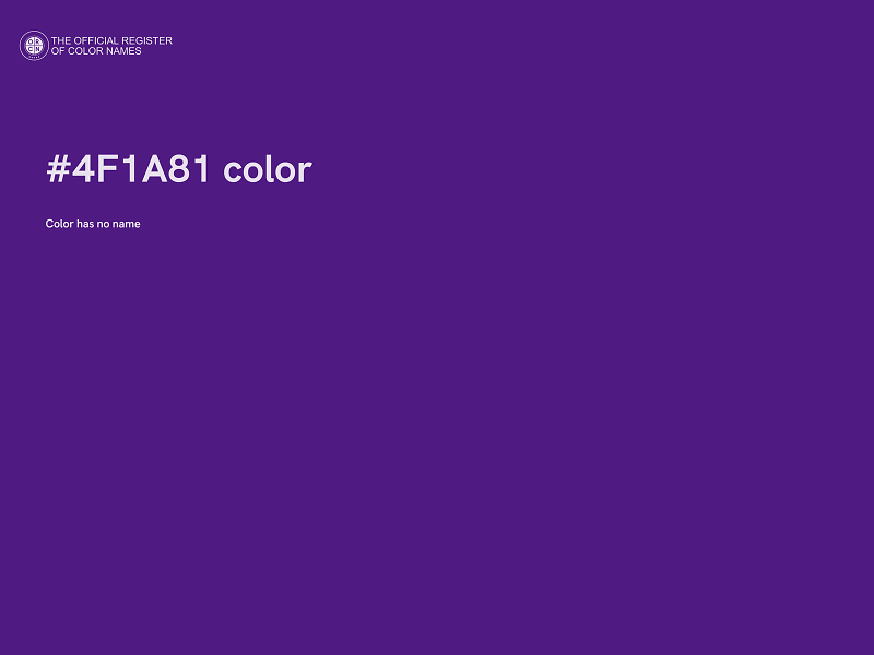 #4F1A81 color image