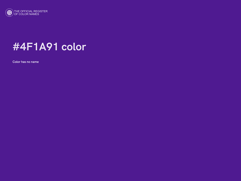 #4F1A91 color image