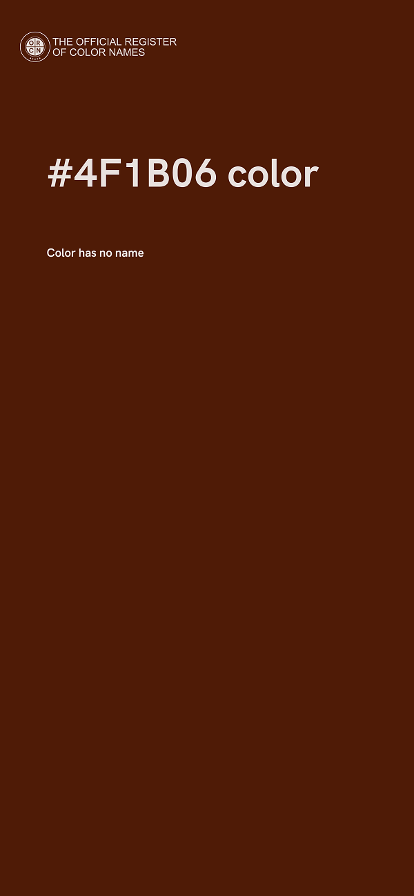 #4F1B06 color image