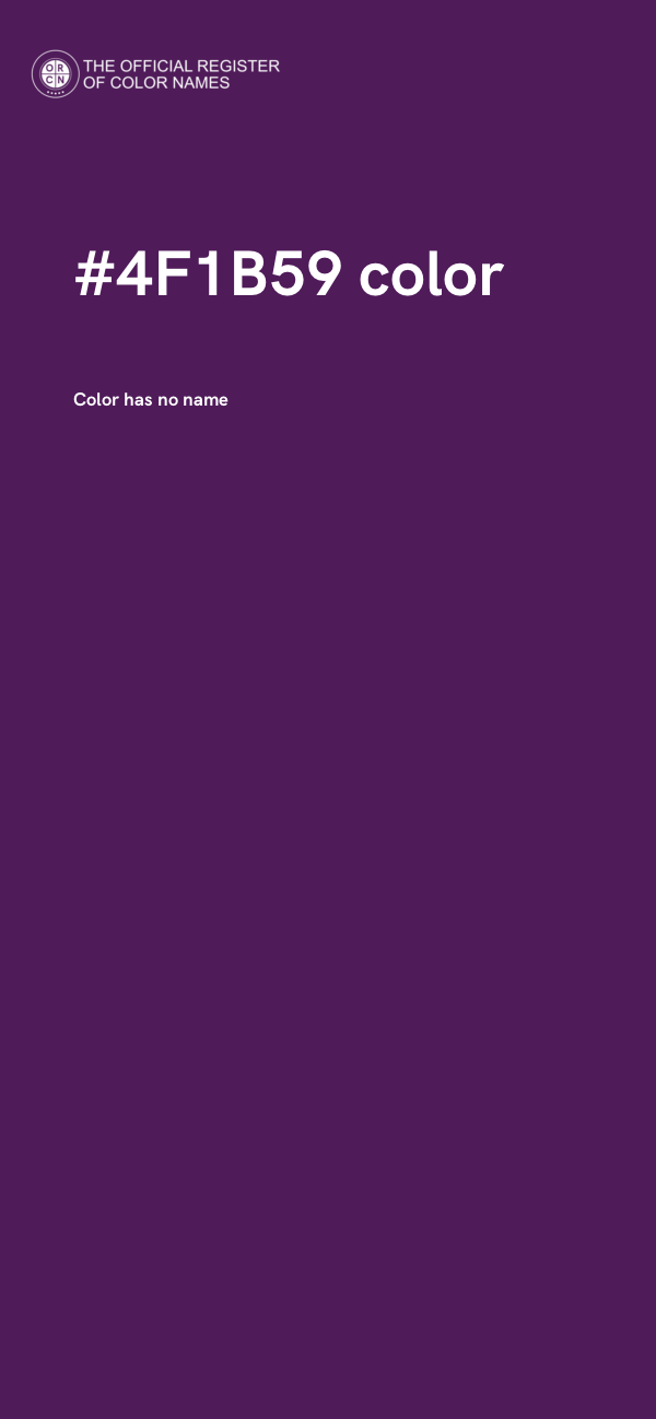 #4F1B59 color image