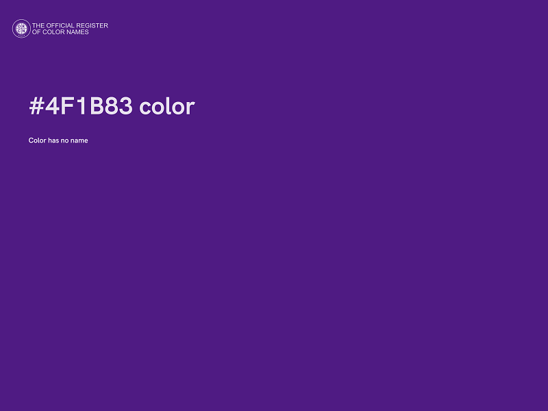 #4F1B83 color image