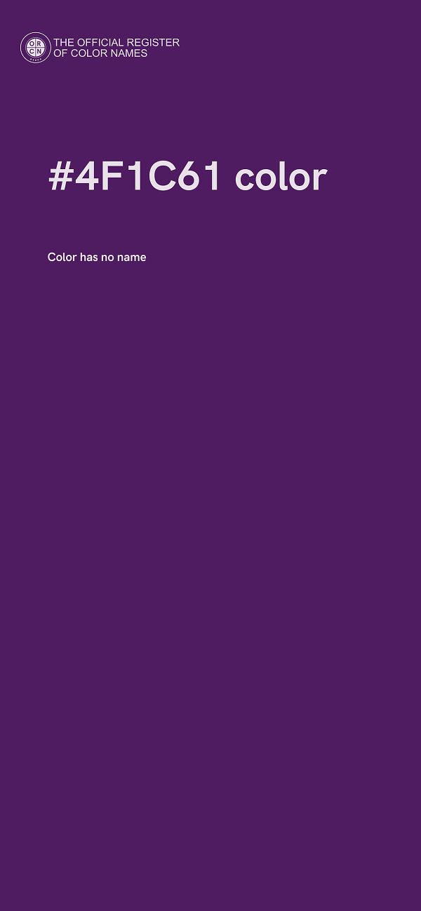 #4F1C61 color image