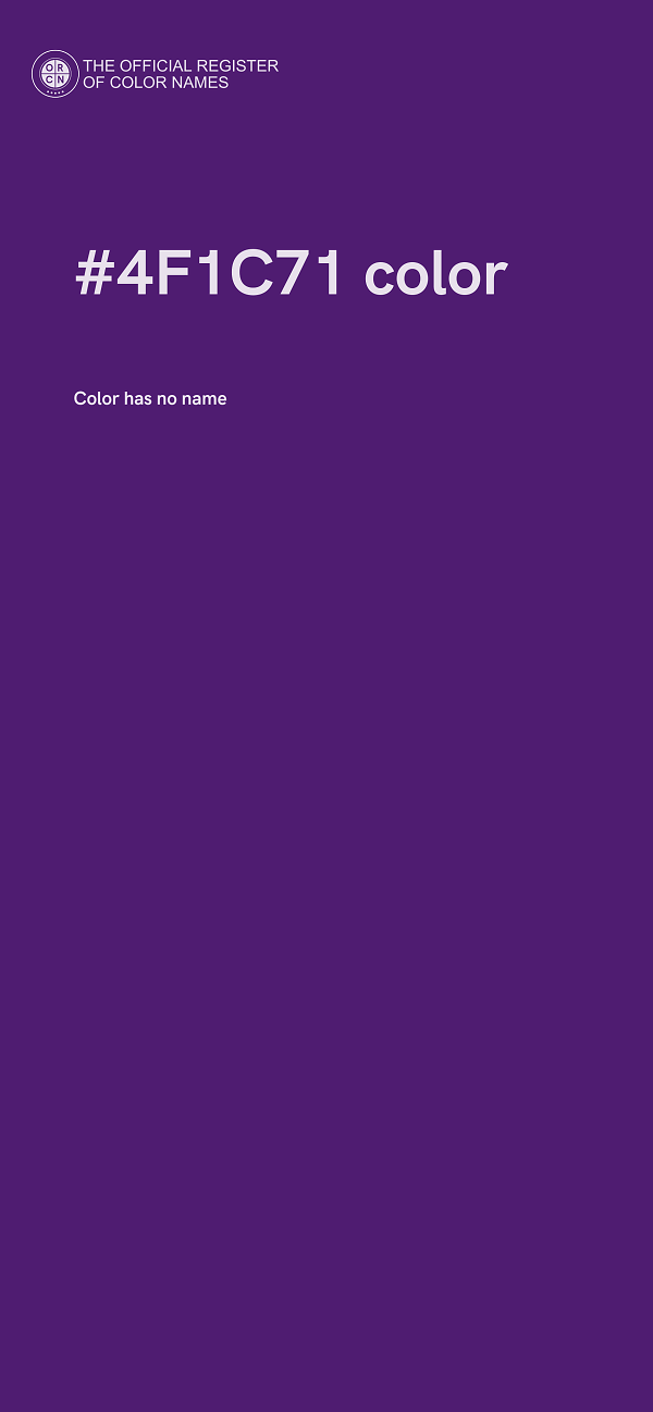 #4F1C71 color image