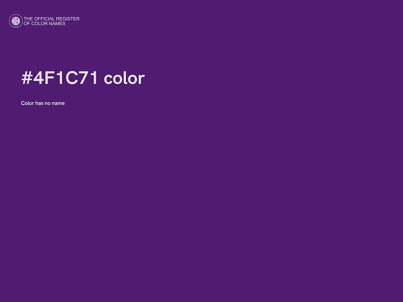 #4F1C71 color image