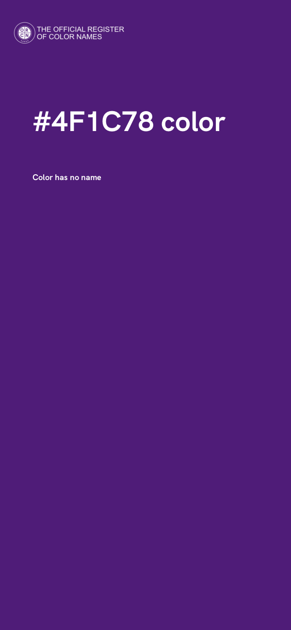 #4F1C78 color image