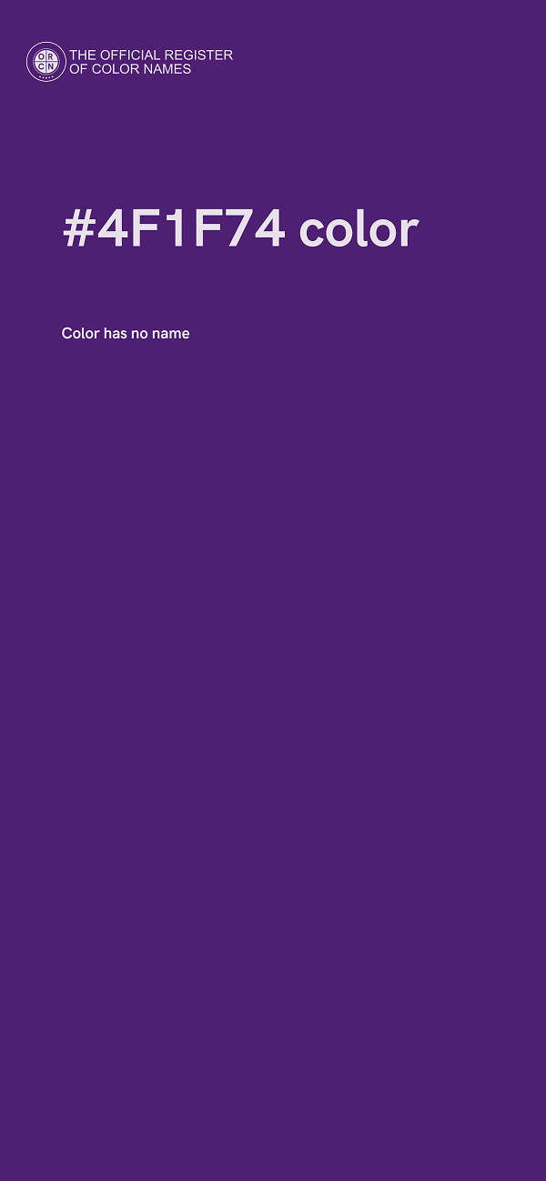 #4F1F74 color image