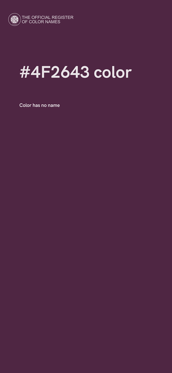 #4F2643 color image