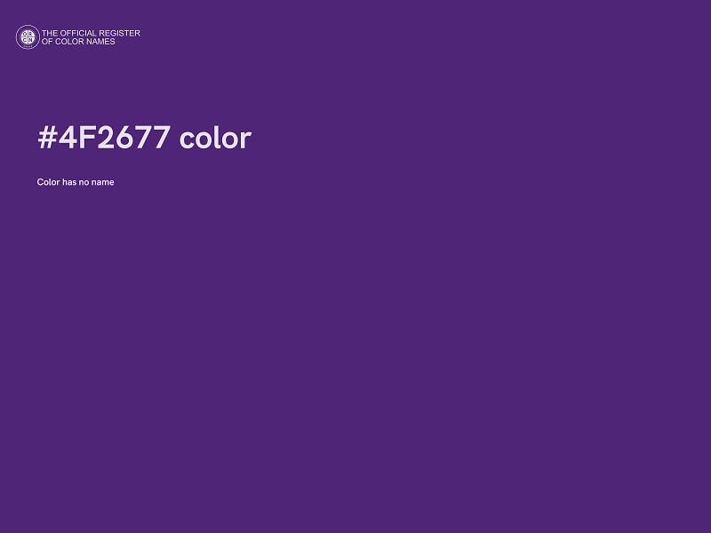 #4F2677 color image