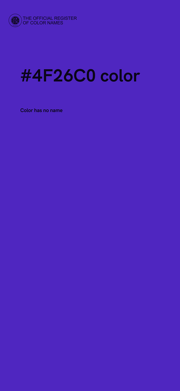 #4F26C0 color image