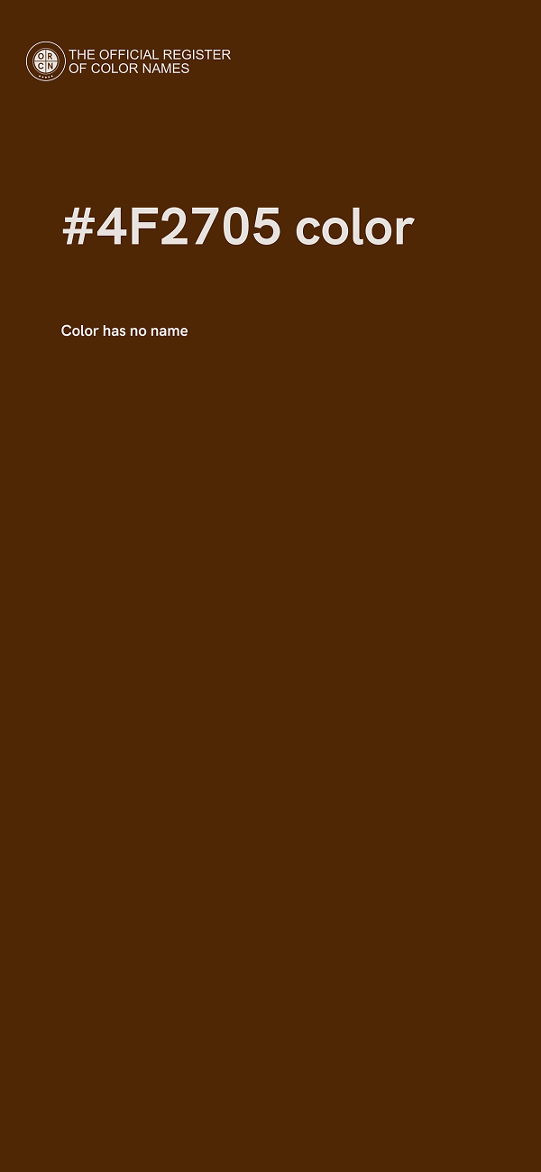 #4F2705 color image
