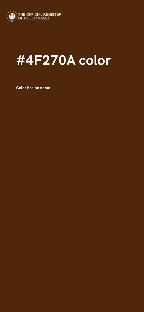 #4F270A color image