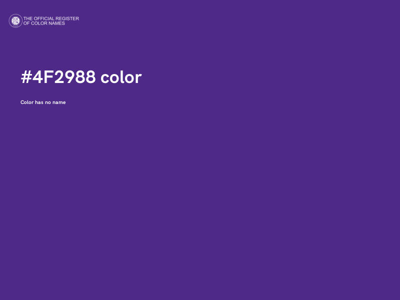 #4F2988 color image