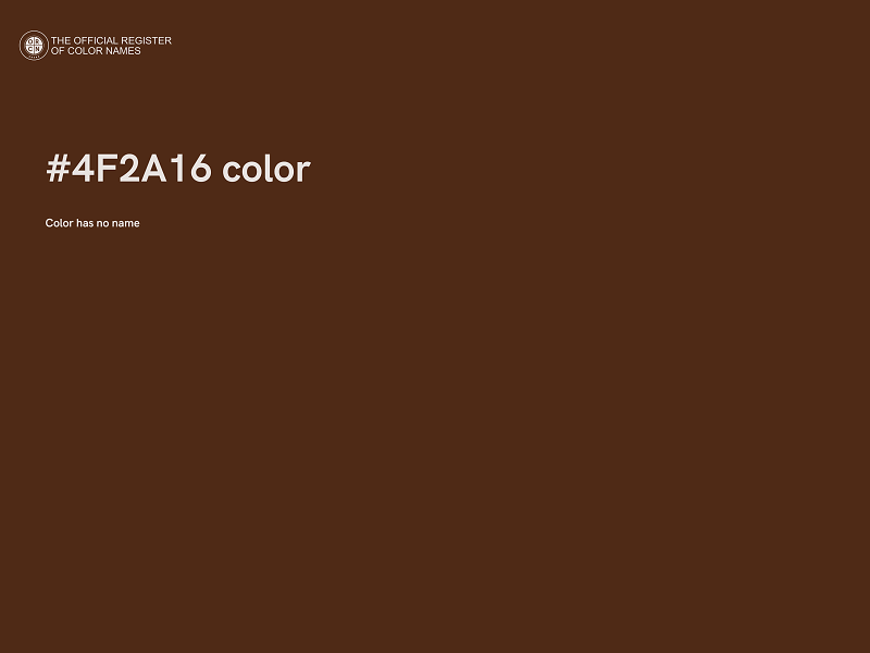 #4F2A16 color image