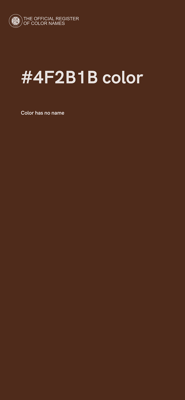 #4F2B1B color image
