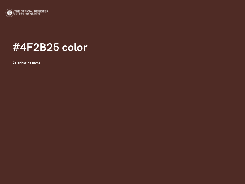 #4F2B25 color image