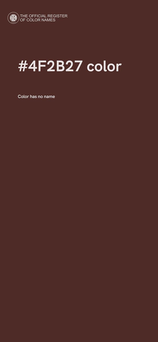 #4F2B27 color image