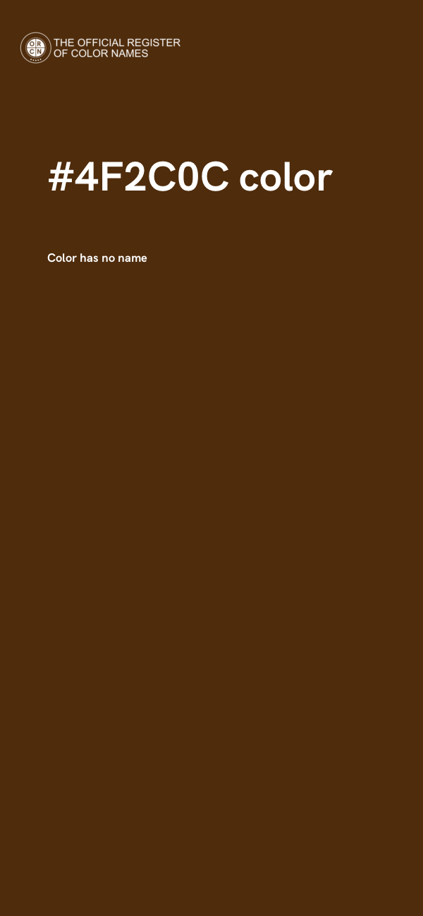 #4F2C0C color image