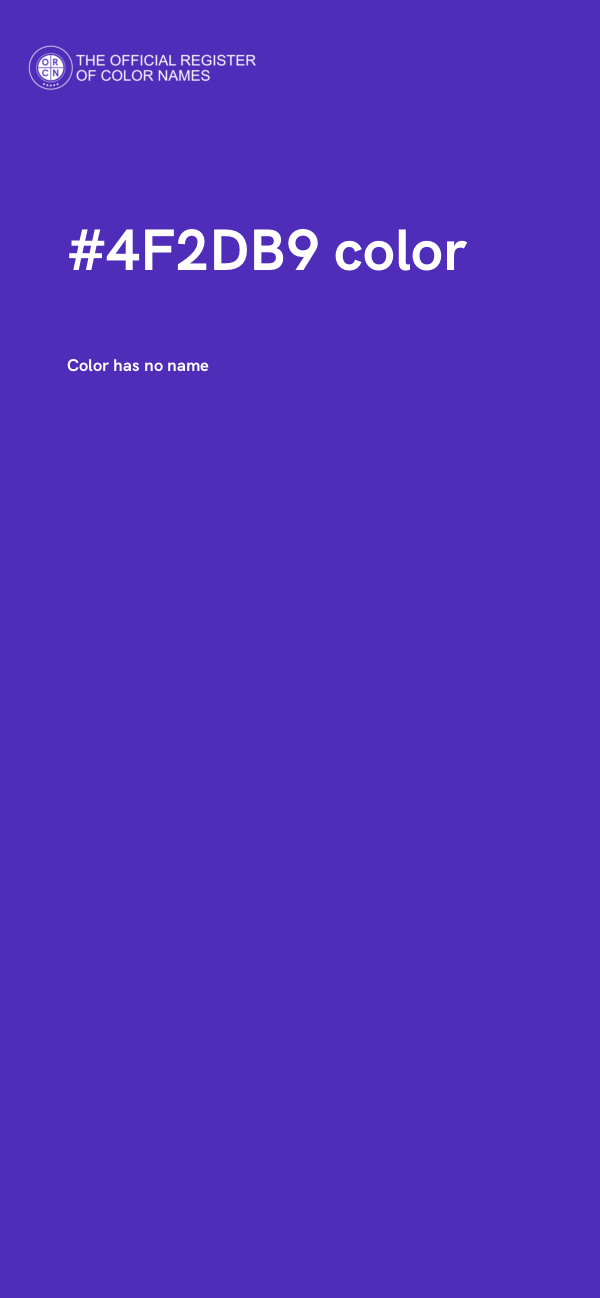 #4F2DB9 color image