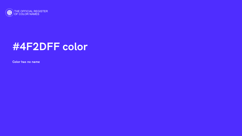 #4F2DFF color image