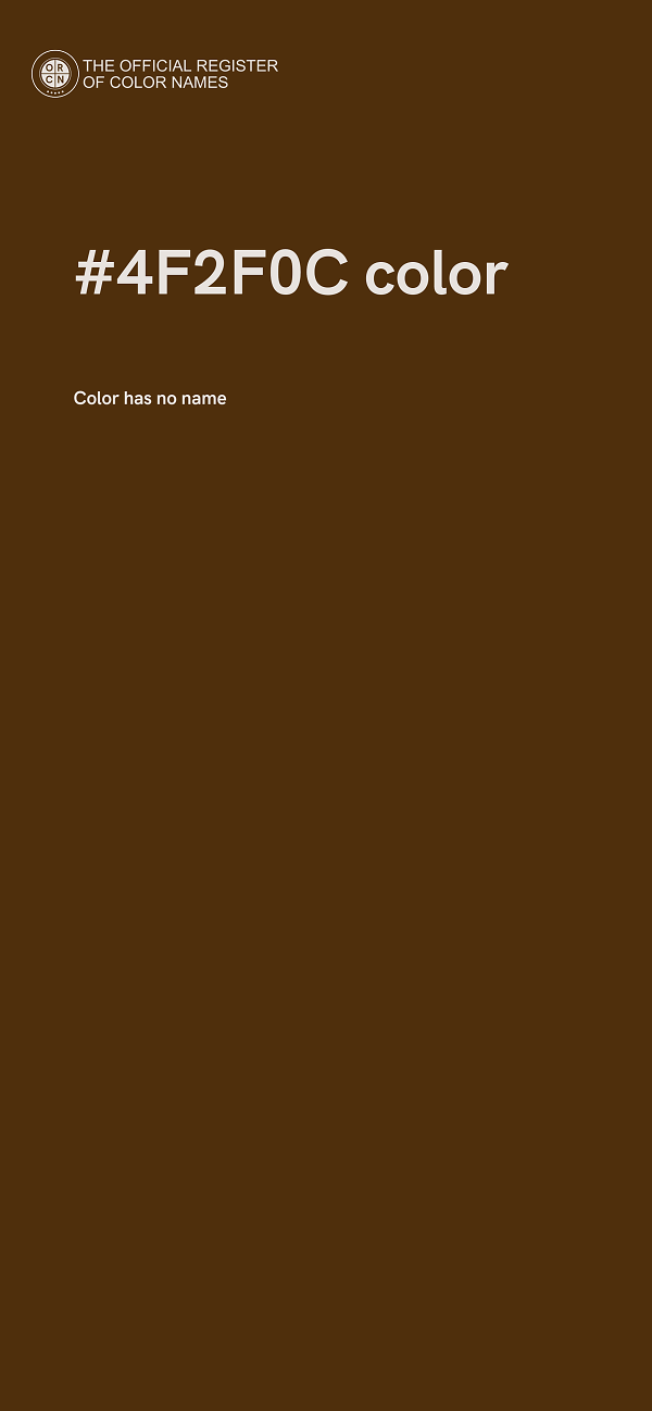 #4F2F0C color image