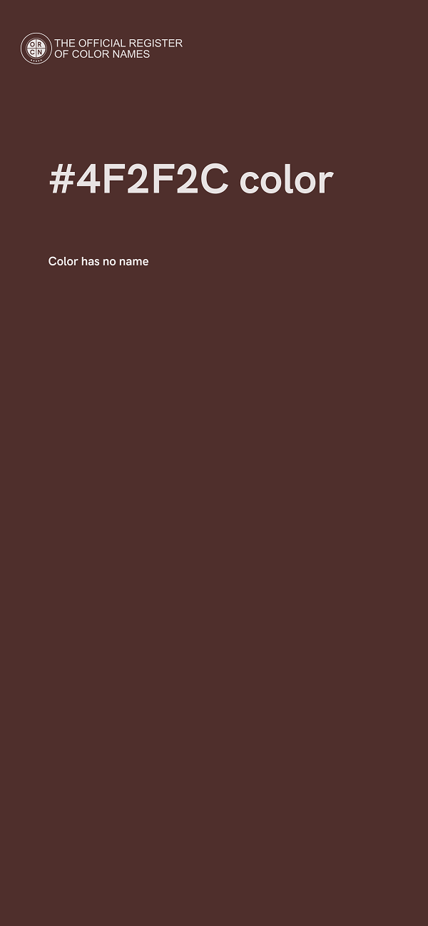 #4F2F2C color image