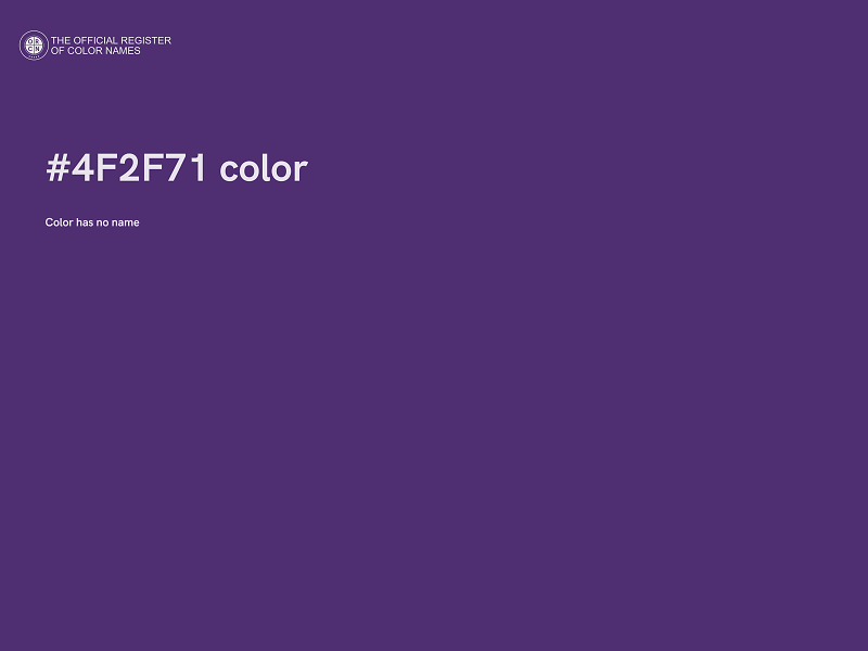 #4F2F71 color image