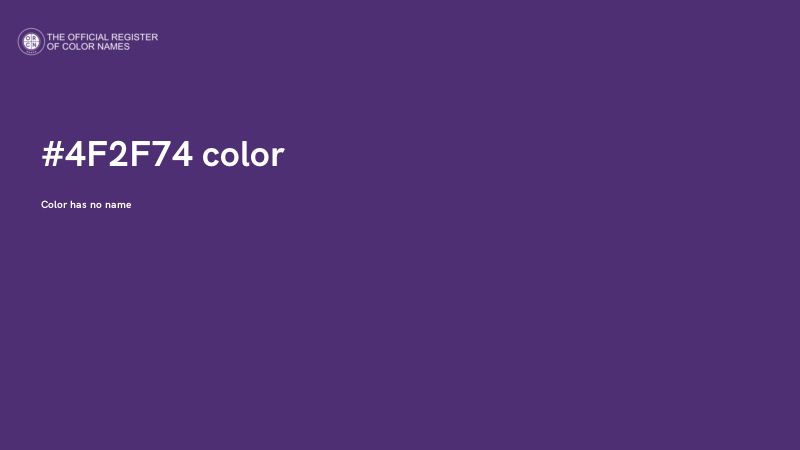 #4F2F74 color image