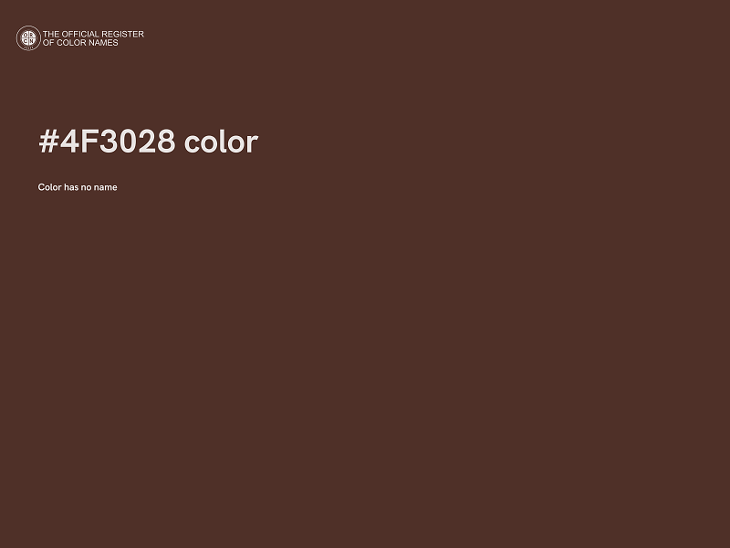 #4F3028 color image
