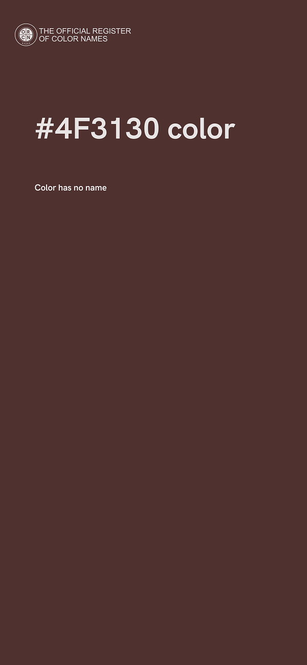 #4F3130 color image