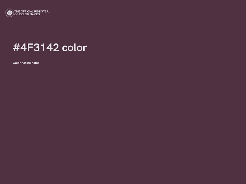 #4F3142 color image