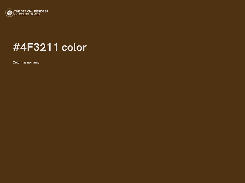 #4F3211 color image