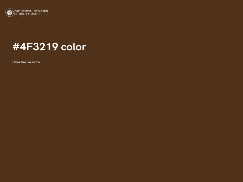 #4F3219 color image